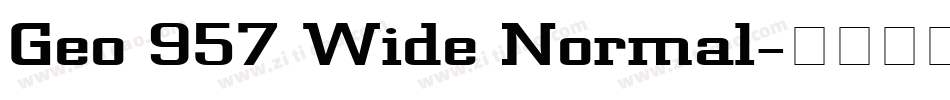 Geo 957 Wide Normal字体转换